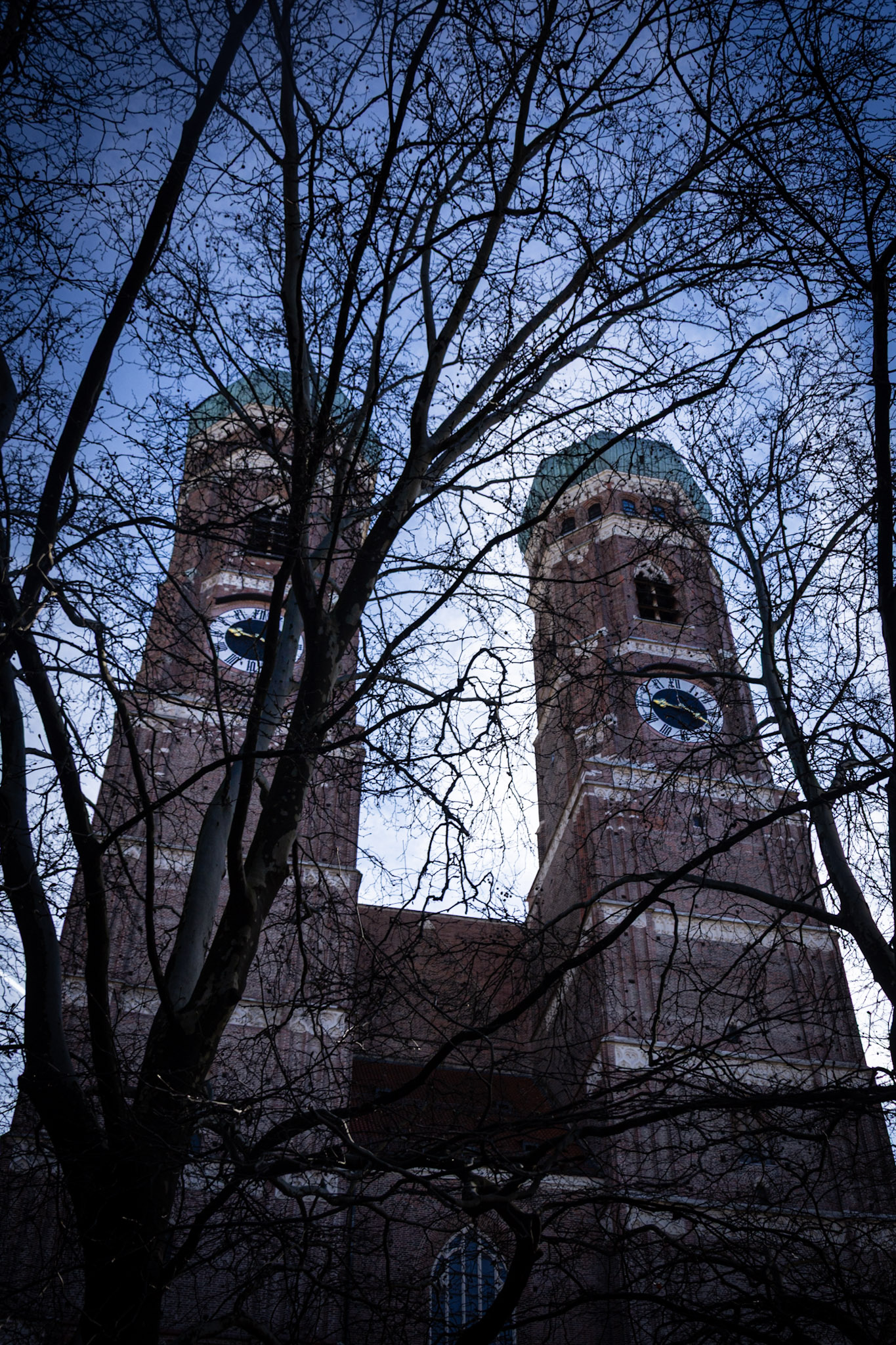 Frauenkirche through branches